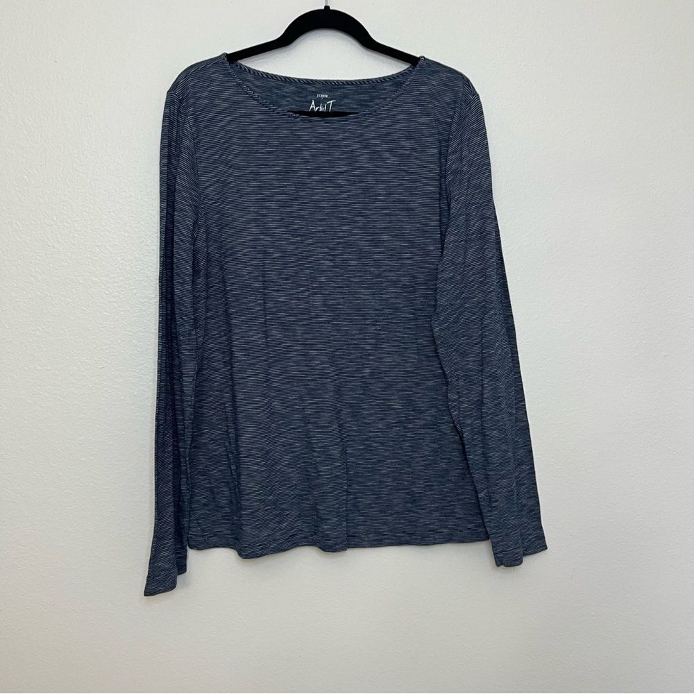 J. crew Artist T long sleeve shirt navy striped XXL